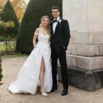 The Bride Wore Her Great-Grandmother’s Diamond Necklace for Her Winter Wedding at the Musée Rodin in Paris