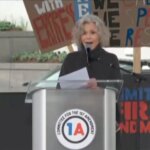 Jane Fonda Leads First Amendment Rally To Warn Of Paramount-WB Merger